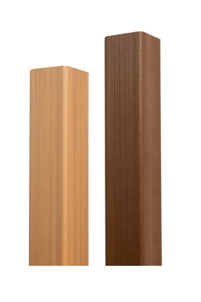 Уголок торцевой Экодекинг Скай коэкструзия 45х45х3000 Тик